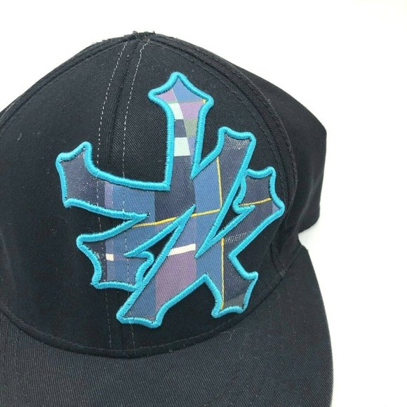 Zoo York Online Store Subway Central Park Zoo Hat Cap Fitted Small Black Plaid - Picture 2 of 9